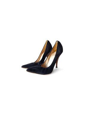 FENDI SHOES 37.5 | Womens 7 US Black Calf Suede Pointed Toe …